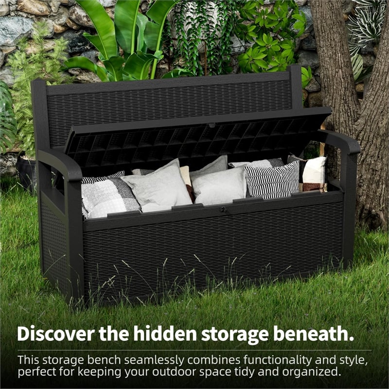 CRO Decor Storage Seat with Textured Compartment