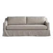 CRO Decor Fabric Upholstered Generous Seating Modern Living Room Sofa in White