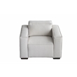 CRO Decor White Fabric Power Reclining Sofa with Headrest Support Lounge Seating