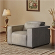 CRO Decor White Fabric Power Reclining Sofa with Headrest Support Lounge Seating