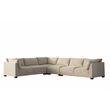 CRO Decor White Fabric Modular Sofa Section with Ergonomic Support-right sofa