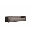 CRO Decor Modern Fabric  Channel-Tufted Sofa Classic Lounge Seating in Gray