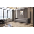 CRO Decor Modern Fabric  Channel-Tufted Sofa Classic Lounge Seating in Gray
