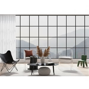 CRO Decor White Modern Acrylic Ghost Chair with Translucent Framework