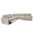 CRO Decor Gray Modern Reclining Sectional Fabric Sofa with Spacious Design -left