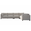 CRO Decor White Fabric Modular Sofa Section with Ergonomic Support-Wedge