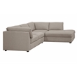 CRO Decor Modern White L-Shaped  Fabric Sectional Sofa-left sofa