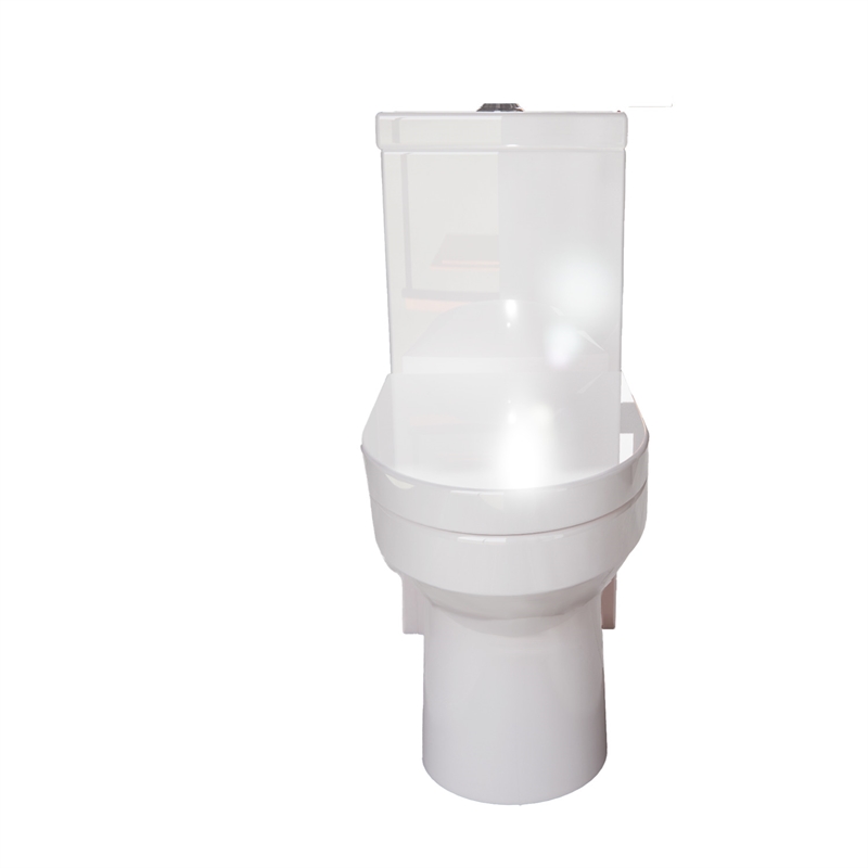 CRO Decor Modern Ceramic Compact Toilet with Double Flush in White