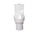 CRO Decor Modern Ceramic Compact Toilet with Double Flush in White