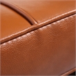 CRO Decor Modern Tufted Genuine Leather Ottoman Leisure Stool - Amber