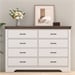 White/8-drawer