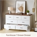 White/7-drawer