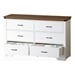 White/6-drawer