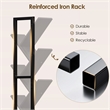 360-Degree Rotating Double V Bookcase with Lockable Wheels & Storage - Black