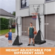 Black Portable Adjustable Basketball Hoop with Adjustable Height for All Ages