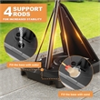 Black Portable Adjustable Basketball Hoop with Adjustable Height for All Ages