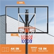 Black Portable Adjustable Basketball Hoop with Adjustable Height for All Ages