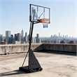 Black Portable Adjustable Basketball Hoop with Adjustable Height for All Ages