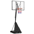 Black Portable Adjustable Basketball Hoop with Adjustable Height for All Ages