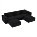 Black/3-seater & 2 foorest