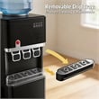 Silver Stainless Steel 4-in-1 Water Dispenser with Built-in Ice Maker
