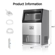 Silver Stainless Steel Commercial Ice Maker Machine 200 lbs Daily Production