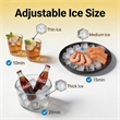 Silver Stainless Steel 100 lbs Ice Maker with 6 Thickness Levels and LED
