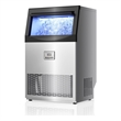 Silver Stainless Steel 100 lbs Ice Maker with 6 Thickness Levels and LED