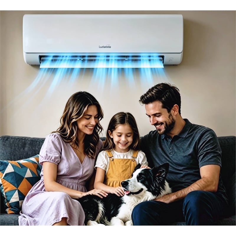 White 12000 BTU 230V Mini Split Air Conditioner / Heat Pump for 500-750 Sq. Ft.