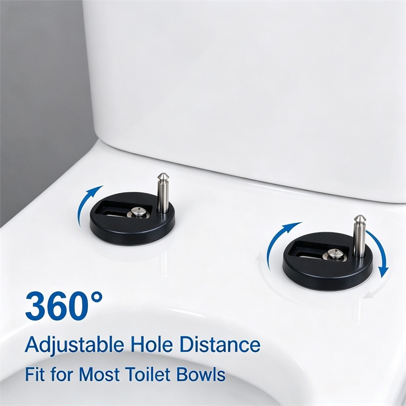 White Polypropylene V-Shaped Toilet Seat with Cover 18.11 x 14.57 in