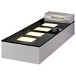 Bahamas 6-Pc Cali King Platform Bedroom Set w/Module Platform Stand-White/Black