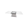Best Master Furniture Alaskan Extendable High Gloss Dining Table in White/Gray