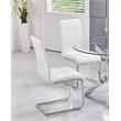 Best Master Alison 5-Piece Modern Glass Top Dinette Set in White