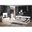 Best Master Bahamas 8-Drawer Poplar Wood Bedroom Dresser in Black/White