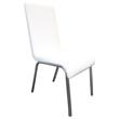 Best Master Bailee Modern Faux Leather Dining Side Chair in White (Set of 4)