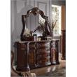 Best Master Barney's 2-Piece Wood Dresser and Mirror Set in Walnut w/Marble Top