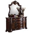 Best Master Barney's 2-Piece Wood Dresser and Mirror Set in Walnut w/Marble Top