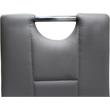 Best Master Beverly Faux Leather Upholstered Side Chair - Gray (Set of 2)