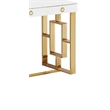 Best Master Brooks 3-Drawer Wood and Stainless Steel Frame Writing Desk - Gold