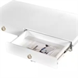 Best Master Brooks 3-Drawer Wood and Stainless Steel Frame Writing Desk - Gold