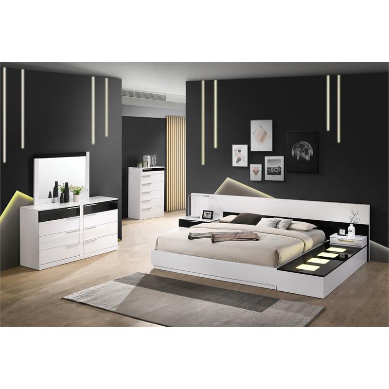 Best Master Juneau Modern 2-Drawer Engineered Wood Computer Desk in Silver
