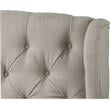 Best Master Frances Solid Wood/Fabric Upholstery East King Platform Bed - Beige