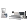 Best Master Manchester 5-Piece Wood Cal King Bedroom Set in Zebra/White