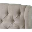 Best Master Frances Solid Wood/Fabric Upholstery Cal King Platform Bed - Beige