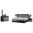 Best Master Romania 5-Piece Engineered Wood Queen Bedroom Set - Black/ Zebra