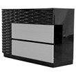 Best Master Romania 5-Piece Engineered Wood Cal King Bedroom Set - Black/ Zebra