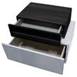 Best Master Ireland Poplar Wood Bedroom Nightstand in White/Black