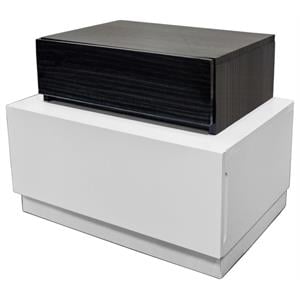 Best Master Ireland Poplar Wood Bedroom Nightstand in White/Black