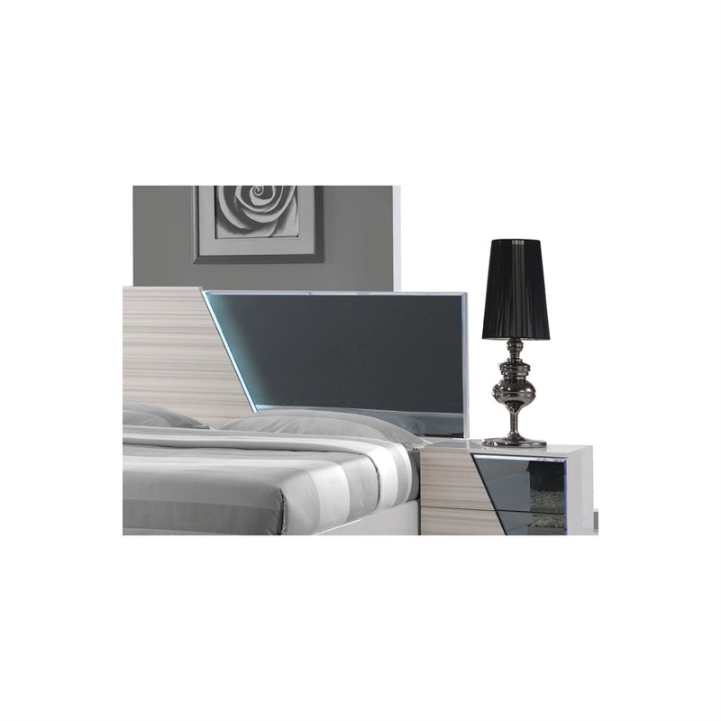 Best Master Manchester 2-Drawer Poplar Wood Bedroom Nightstand in Zebra/White