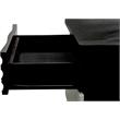 Best Master Romania 2-Drawer Poplar Wood Bedroom Nightstand in Black/ Zebra